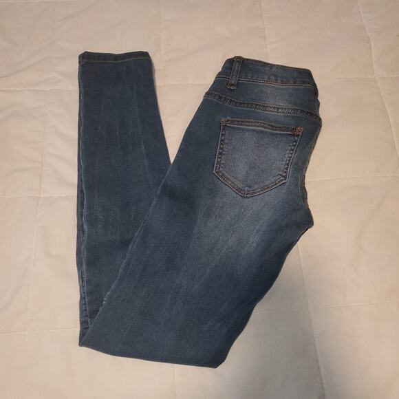 Mossimo denim size 2 mid-rise denim leggings accent zippers - Picture 6 of 12